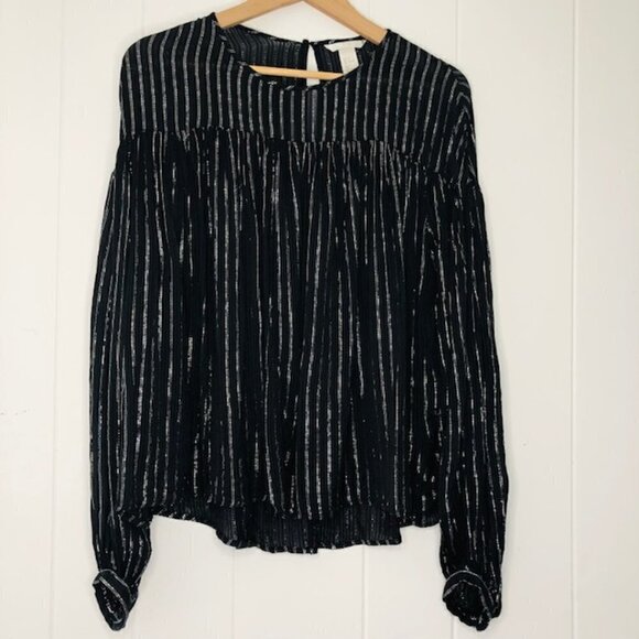 H&M Black Blouse with Metallic Detail - Picture 1 of 9
